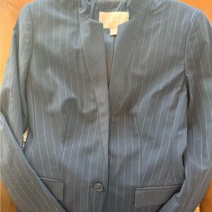 Banana Republic Dark Blue Striped Blazer